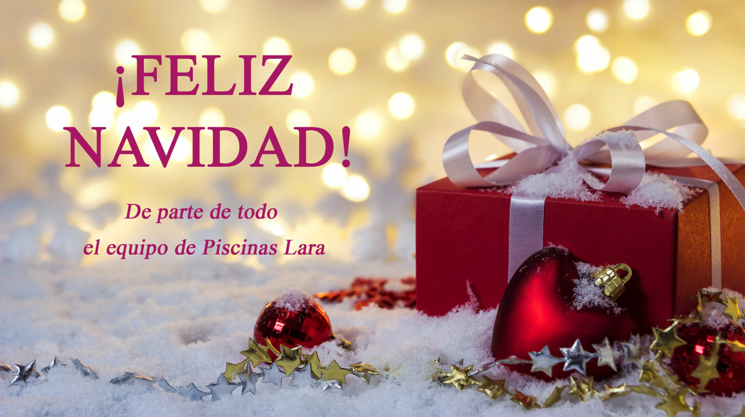 ¡Feliz Navidad de parte de todo el equipo de Piscinas Lara!
